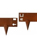 Kantopsluiting CORTEN STAAL 106 x 16 cm